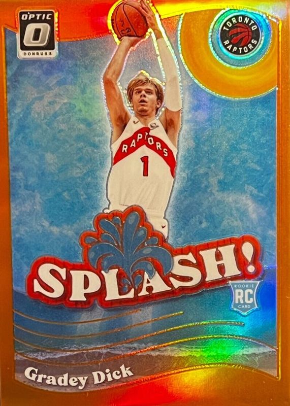 Gradey Dick 2023 Optic #9 Splash! - Orange /39 Rookie RAW