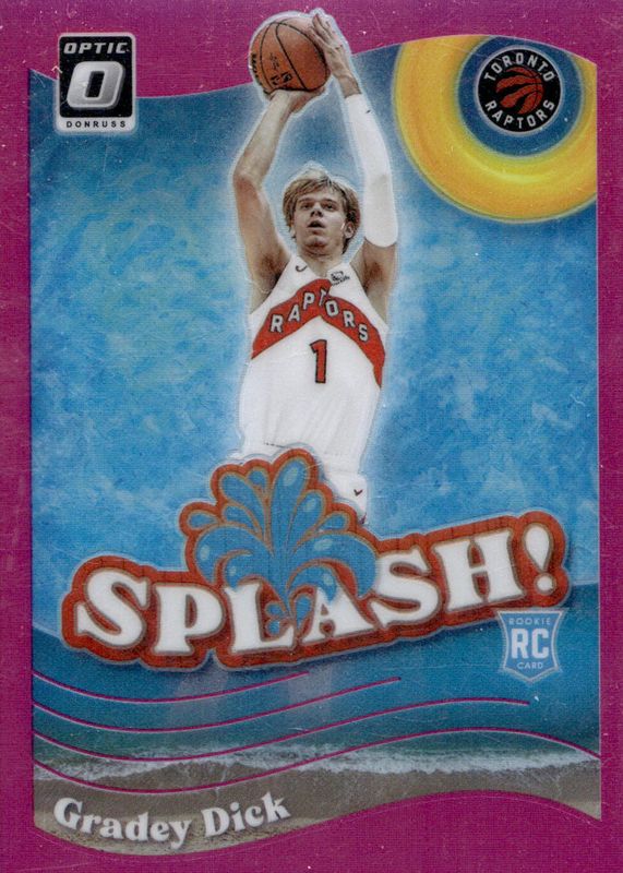 Gradey Dick 2023 Optic #9 Splash! - Pink /25 Rookie RAW