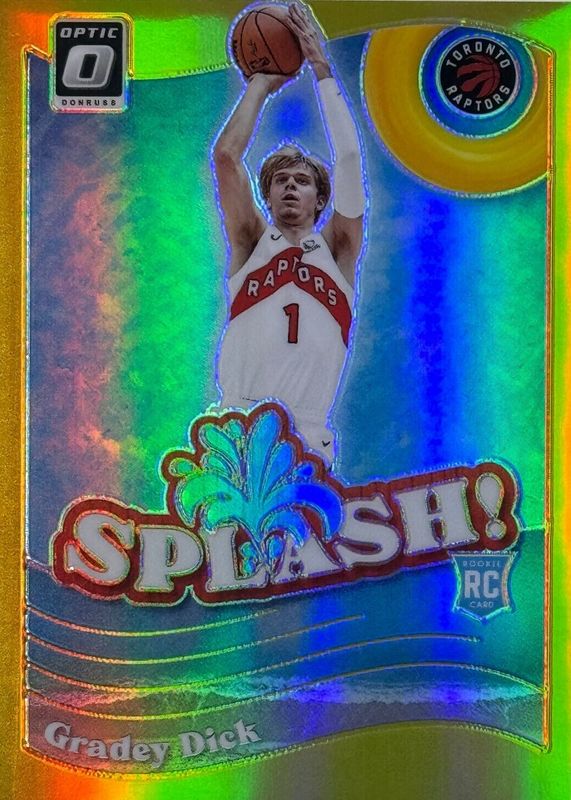 Gradey Dick 2023 Optic #9 Splash! - Gold /10 Rookie BGS 9.5