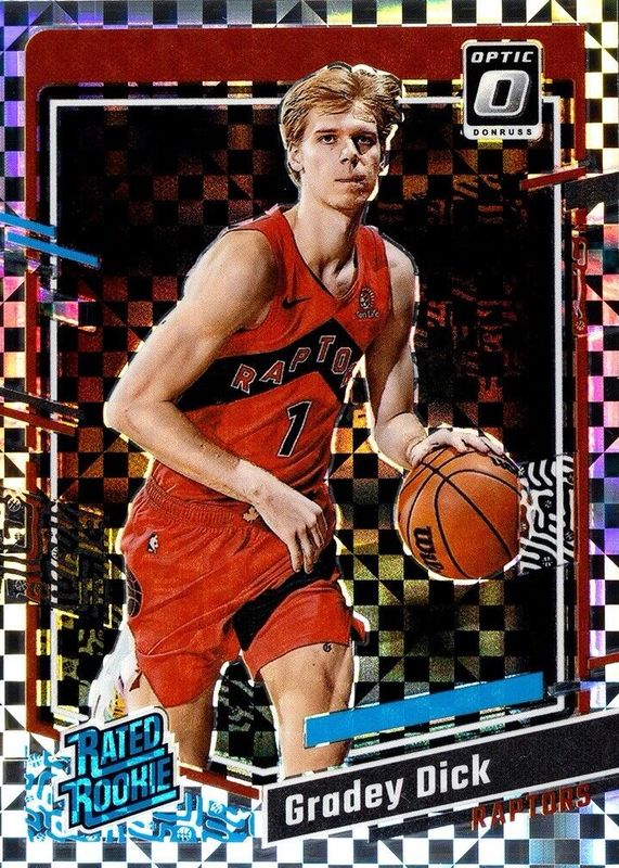 Gradey Dick 2023 Optic #212 Checkerboard Rookie RAW