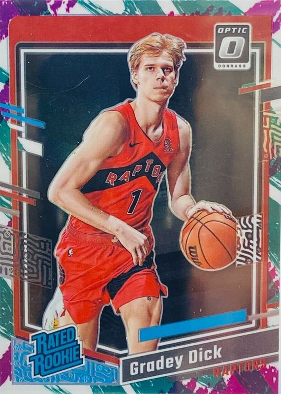 Gradey Dick 2023 Optic #212 Jazz /(SSP) Rookie SGC 9.5