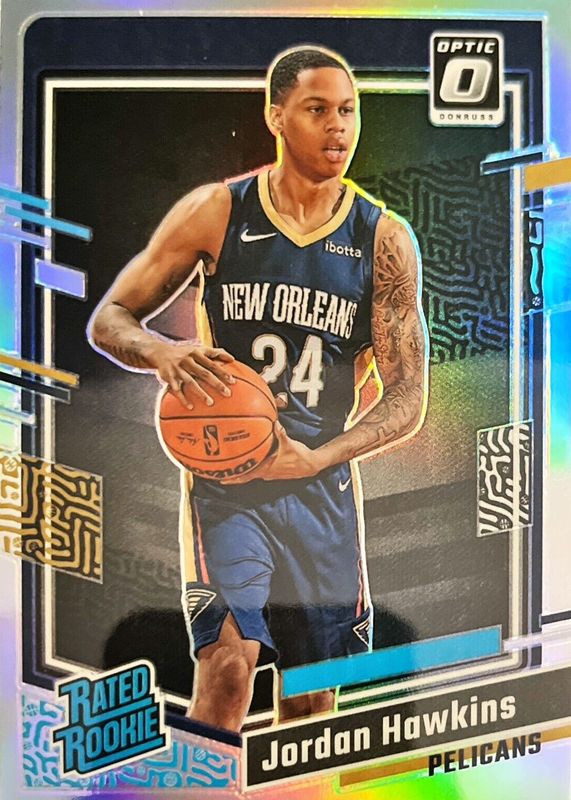 Jordan Hawkins 2023 Optic #238 Holo Rookie SGC 9