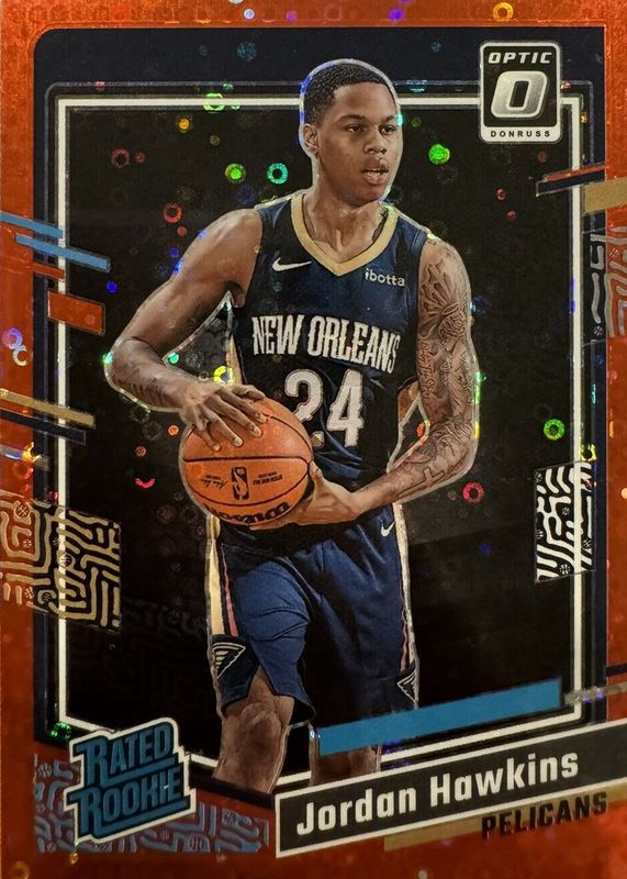 Jordan Hawkins 2023 Optic #238 Fast Break Red /75 Rookie SGC 9.5