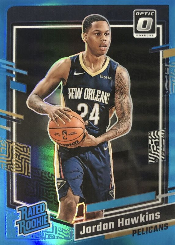 Jordan Hawkins 2023 Optic #238 Aqua /249 Rookie SGC 9