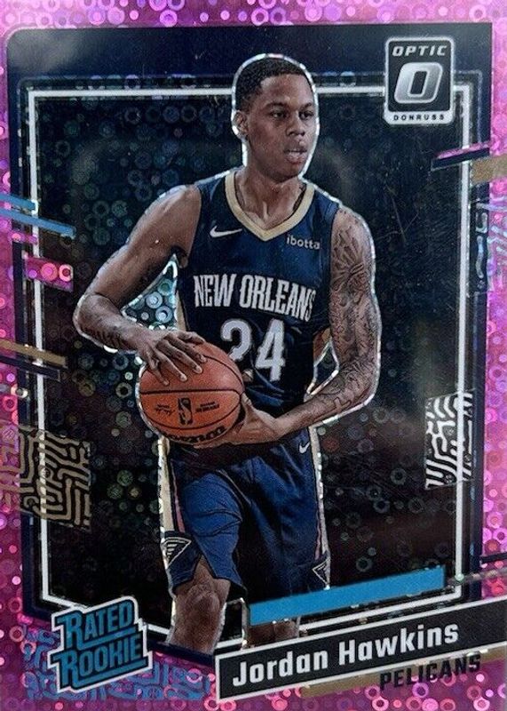 Jordan Hawkins 2023 Optic #238 Fast Break Pink /25 Rookie RAW