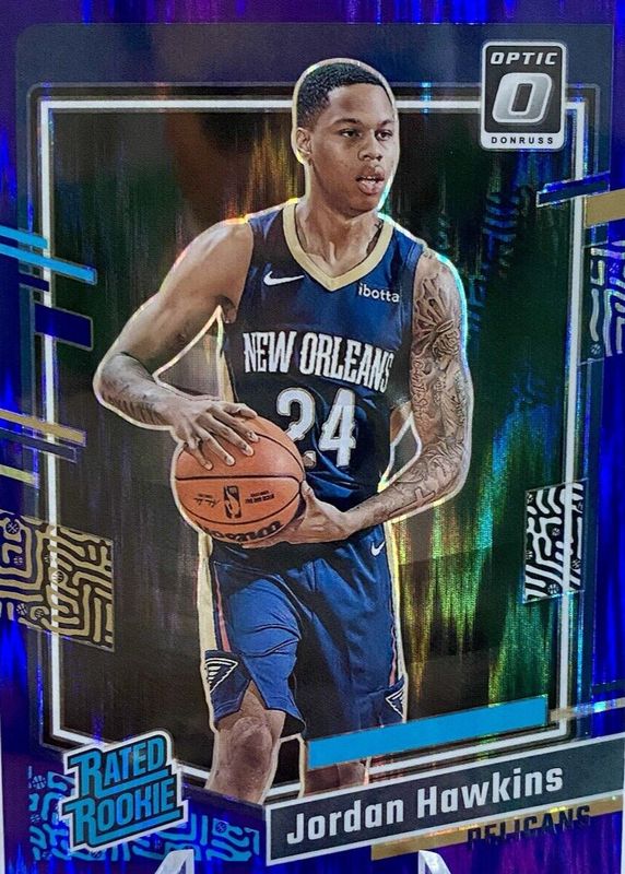 Jordan Hawkins 2023 Optic #238 Purple Shock Rookie SGC 10