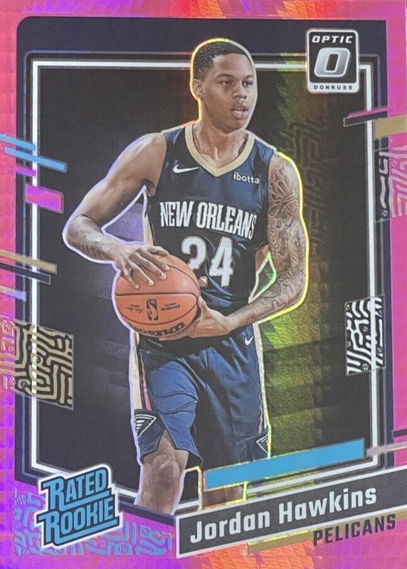 Jordan Hawkins 2023 Optic #238 Hyper Pink Rookie SGC 9