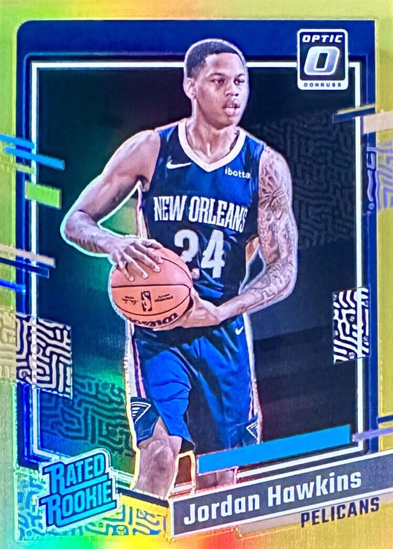 Jordan Hawkins 2023 Optic #238 Gold /10 Rookie RAW