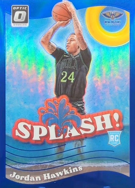 Jordan Hawkins 2023 Optic #10 Splash! - Blue /85 Rookie SGC 10