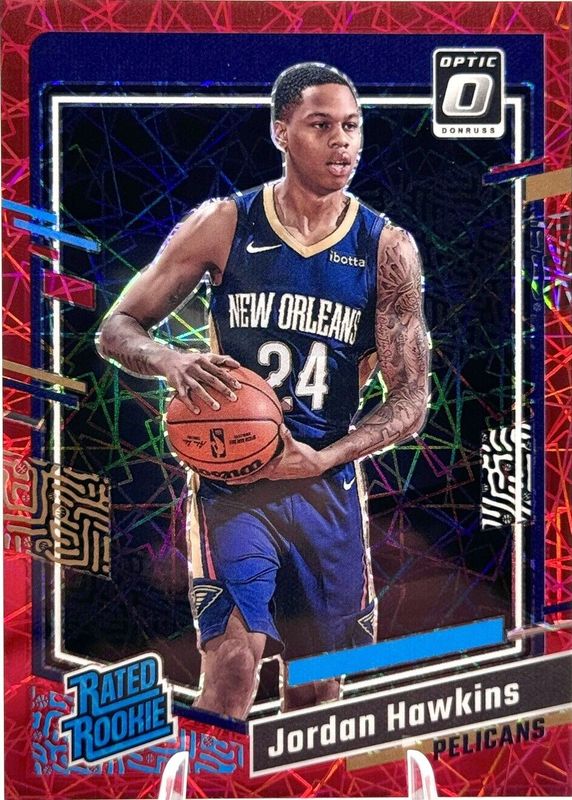 Jordan Hawkins 2023 Optic #238 Red Velocity /299 Rookie RAW