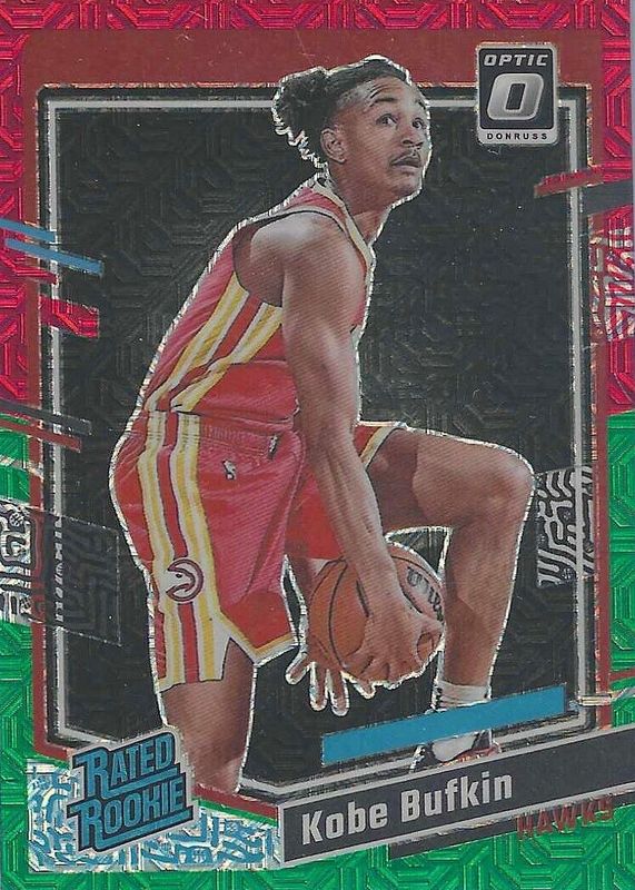 Kobe Bufkin 2023 Optic #220 Choice Red & Green Rookie PSA 10