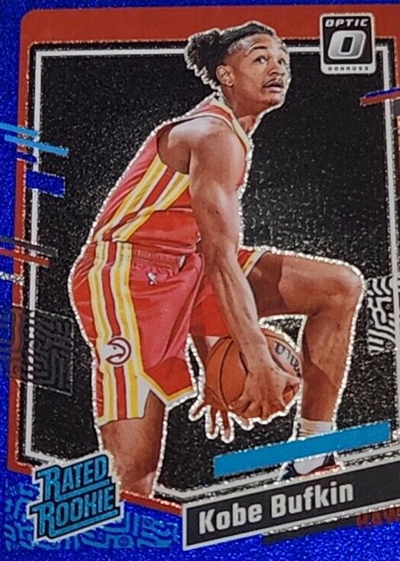 Kobe Bufkin 2023 Optic #220 Blue Glitter /15 Rookie RAW