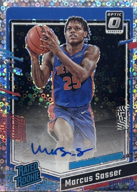 Marcus Sasser 2023 Optic #258 Rated Rookie Signatures - Fast Break PSA 10