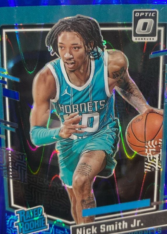 Nick Smith Jr. 2023 Optic #224 Blue Seismic /249 Rookie PSA 10