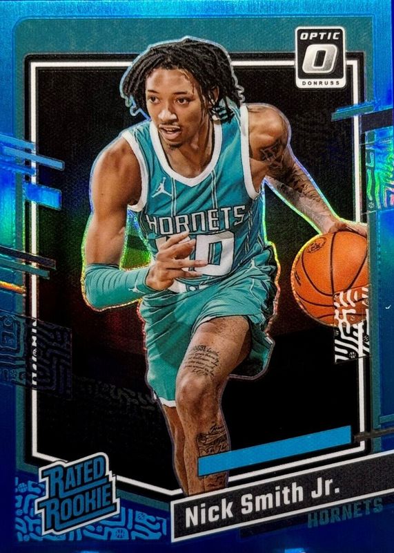 Nick Smith Jr. 2023 Optic #224 Aqua /249 Rookie PSA 10