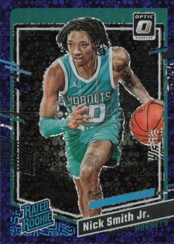 Nick Smith Jr. 2023 Optic #224 Fast Break Purple /99 Rookie SGC 9.5