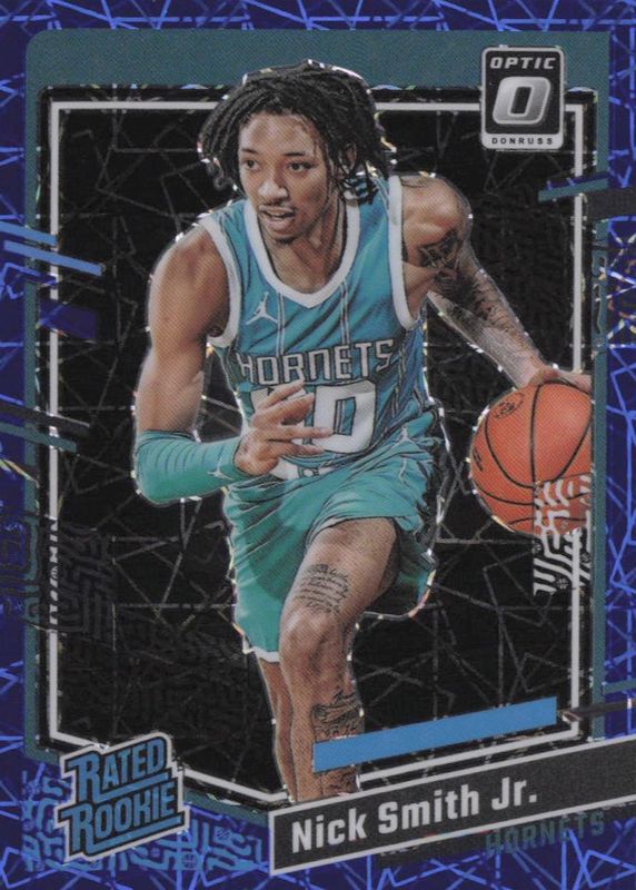 Nick Smith Jr. 2023 Optic #224 Blue Velocity Rookie PSA 9