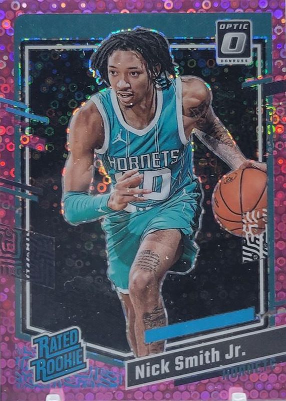 Nick Smith Jr. 2023 Optic #224 Fast Break Pink /25 Rookie PSA 9