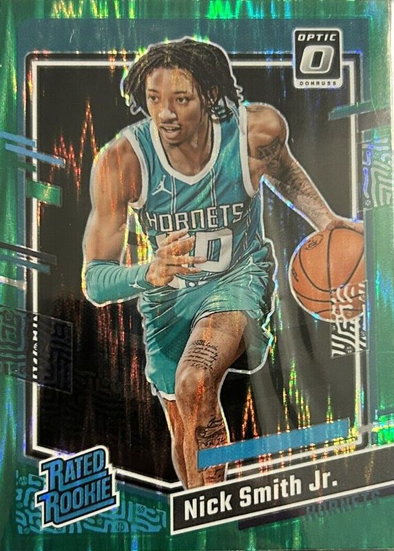 Nick Smith Jr. 2023 Optic #224 Green Shock Rookie PSA 10