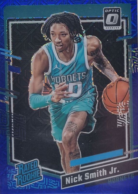 Nick Smith Jr. 2023 Optic #224 Choice Blue Mojo /24 Rookie PSA 10