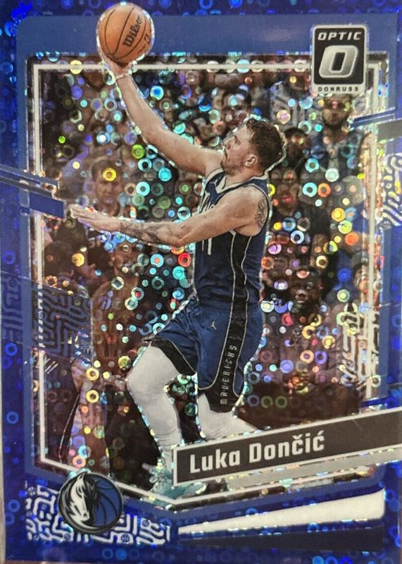 Luka Doncic 2023 Optic #67 Fast Break Blue /49 PSA 10