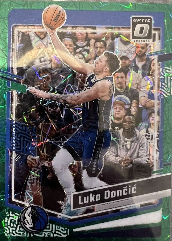 Luka Doncic 2023 Optic #67 Green Velocity /49 PSA 10