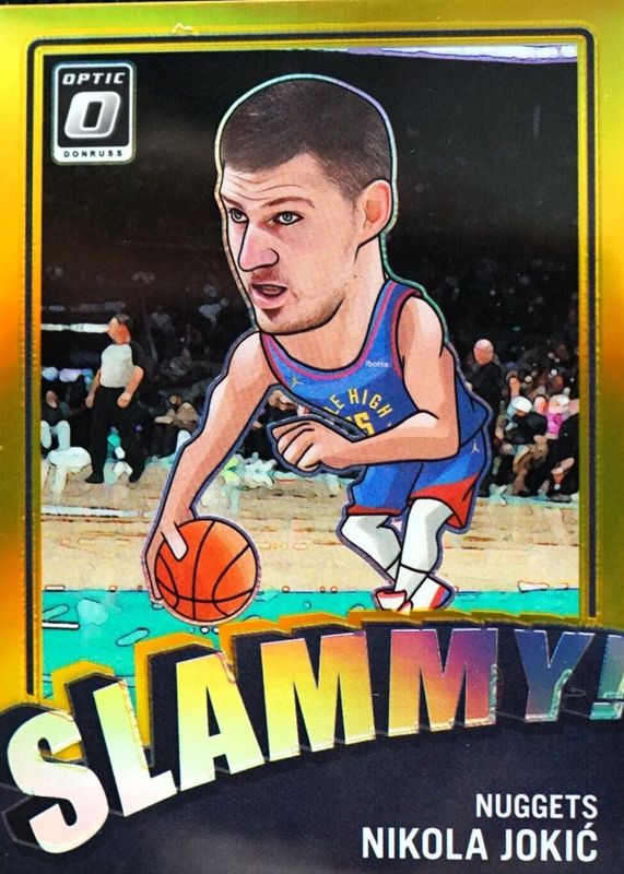 Nikola Jokic 2023 Optic #25 Slammy! - Gold /10 SGC 9