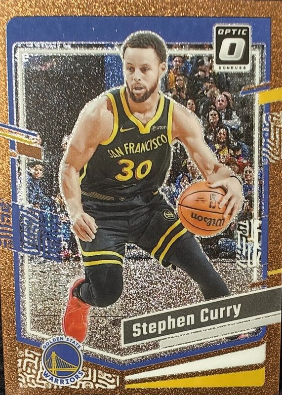 Stephen Curry 2023 Optic #198 Copper Glitter /99 PSA 9