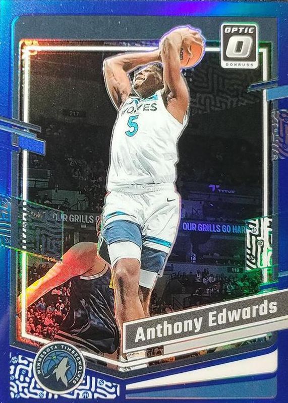 Anthony Edwards 2023 Optic #59 Blue /49 PSA 10