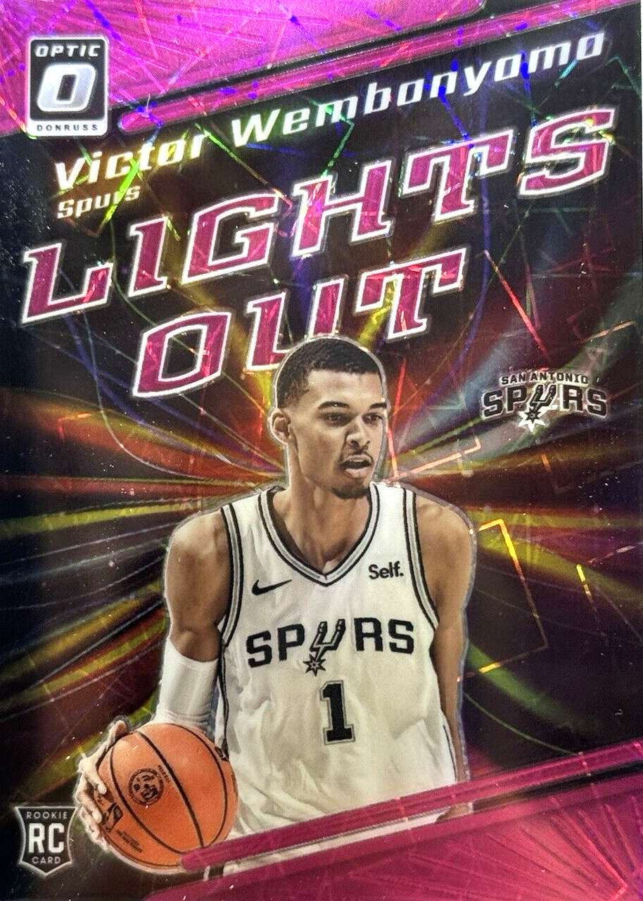 Victor Wembanyama 2023 Optic #4 Lights Out - Pink Velocity /79 