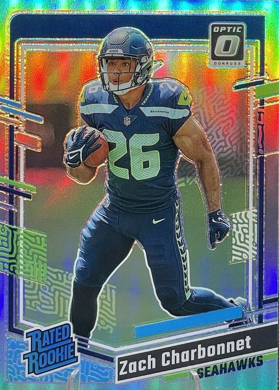 Zach Charbonnet 2023 Optic #294 Holo Rookie RAW