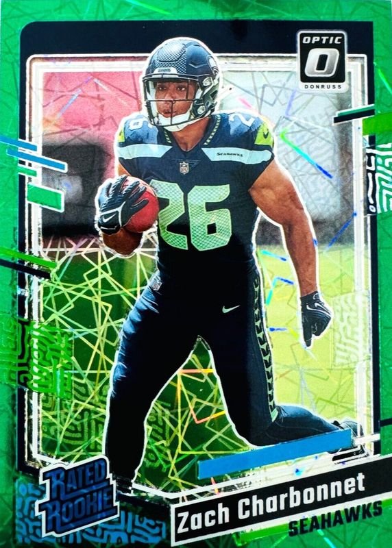 Zach Charbonnet 2023 Optic #294 Green Velocity Rookie RAW