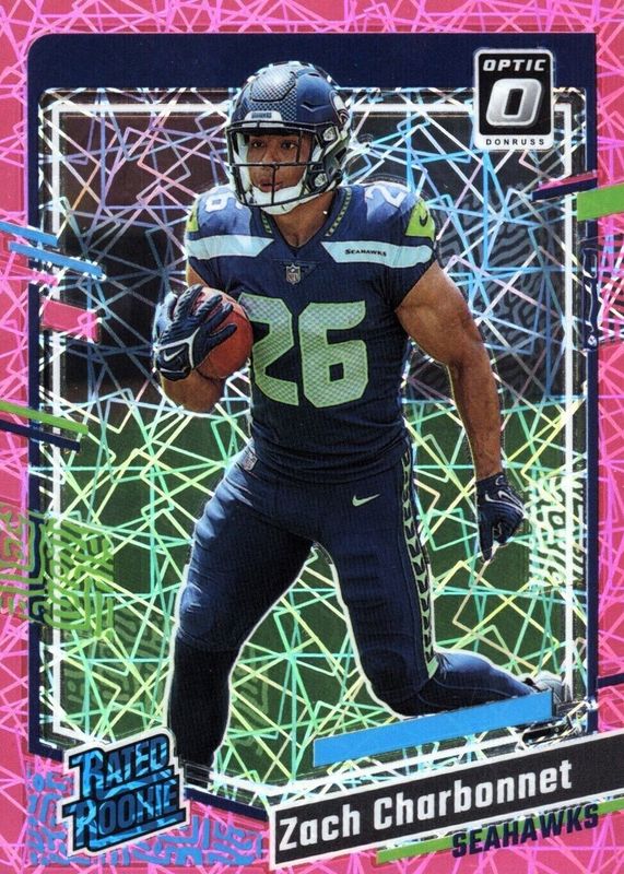 Zach Charbonnet 2023 Optic #294 Pink Velocity /79 Rookie RAW