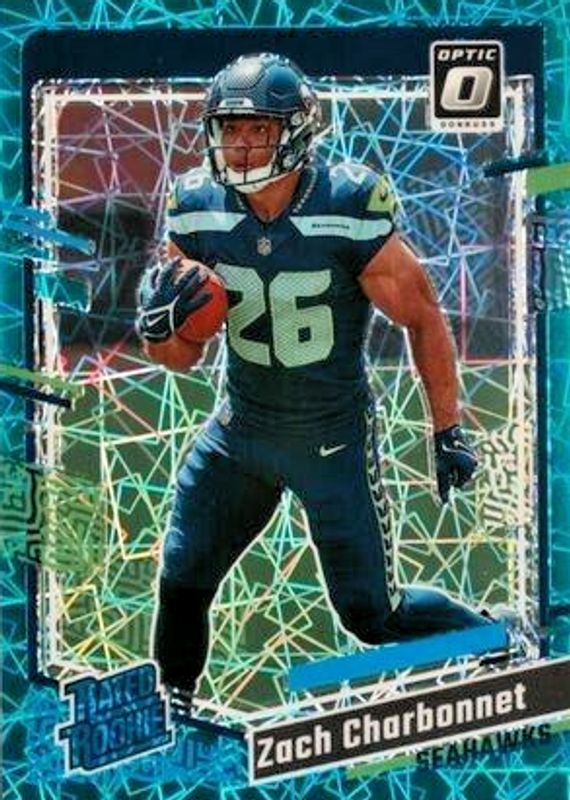 Zach Charbonnet 2023 Optic #294 Teal Velocity Rookie PSA 10