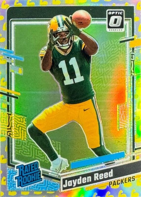 Jayden Reed 2023 Optic #239 Flex /149 Rookie RAW