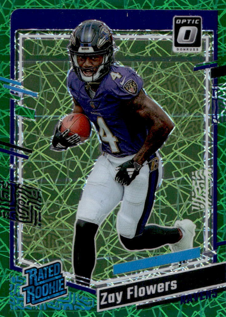 Zay Flowers 2023 Optic #210 Green Velocity Price Guide - Sports