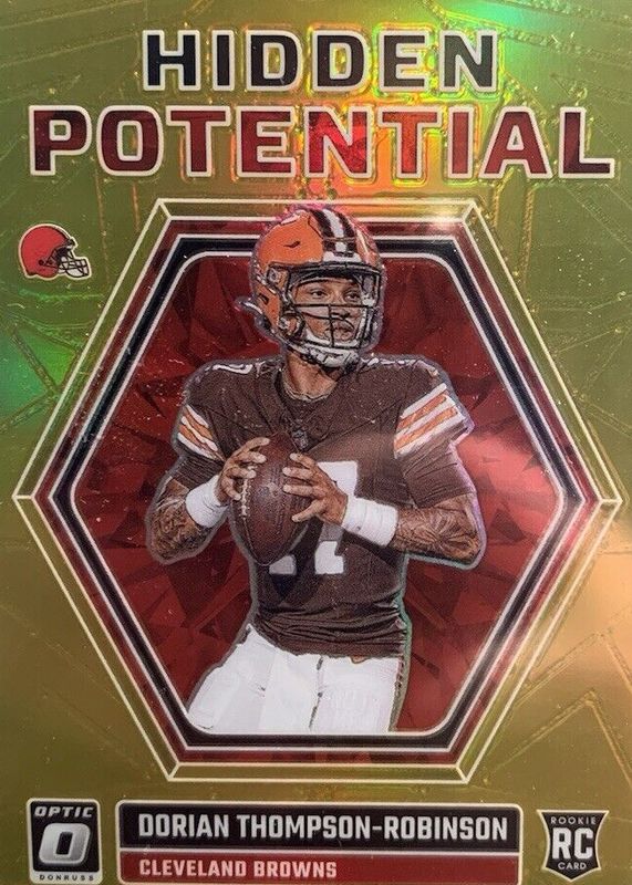 Dorian Thompson-Robinson 2023 Optic #HP-DTR Hidden Potential - Gold /10 Rookie SGC 10