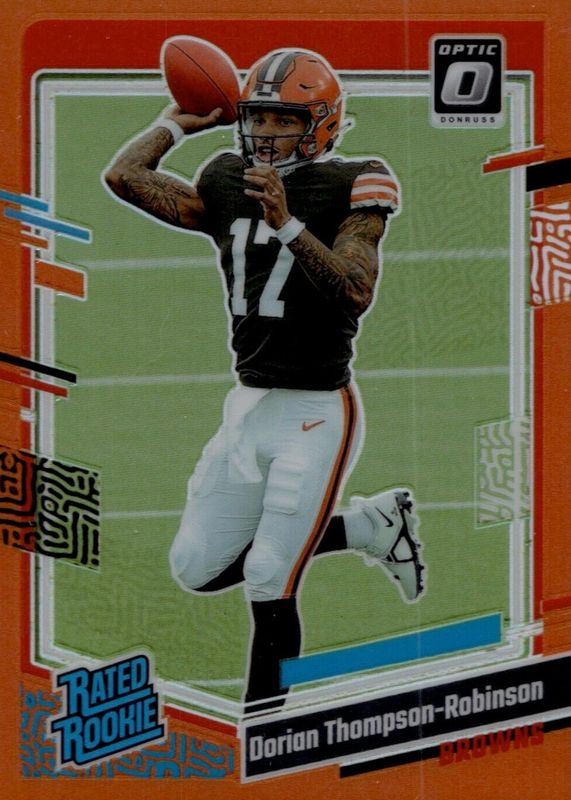 Dorian Thompson-Robinson 2023 Optic #225 Orange /249 Rookie PSA 10