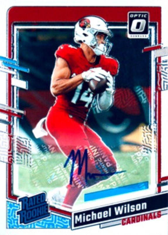 Michael Wilson 2023 Optic #204 Rated Rookie Autographs (/199) RAW