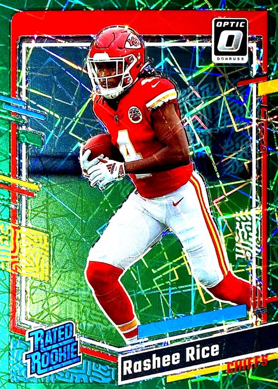 Rashee Rice 2023 Optic #257 Green Velocity Rookie RAW