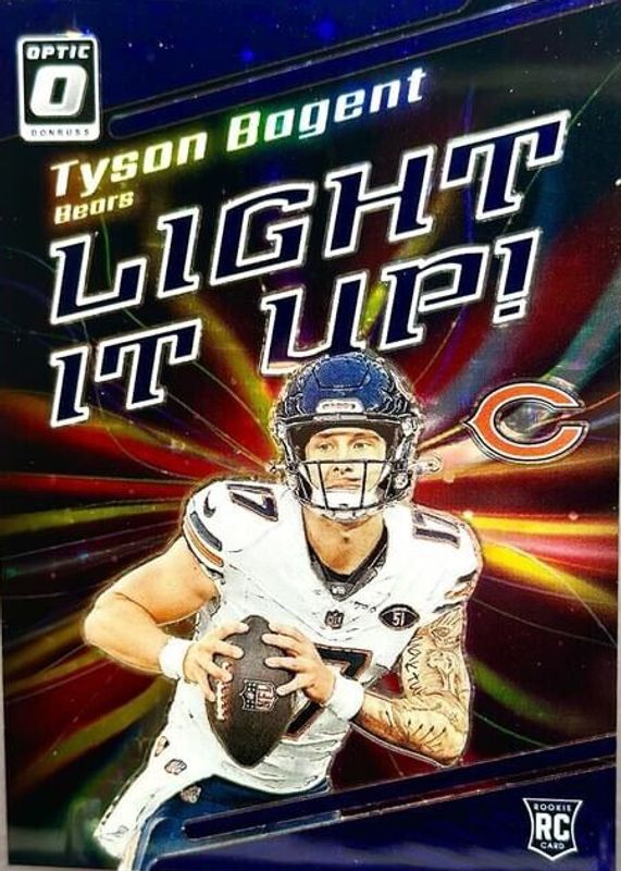 Tyson Bagent 2023 Optic #LU-TB Light It Up - Purple Stars /25 Rookie SGC 10