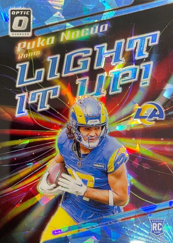 Puka Nacua 2023 Optic #LU-PN Light It Up - Ice /15 Rookie SGC 9