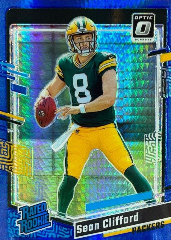 Sean Clifford 2023 Optic #242 Blue Hyper Rookie RAW