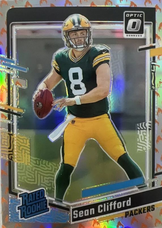 Sean Clifford 2023 Optic #242 Fire /(SSP) Rookie RAW