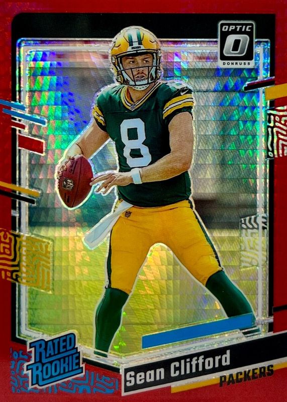 Sean Clifford 2023 Optic #242 Red Hyper Rookie RAW