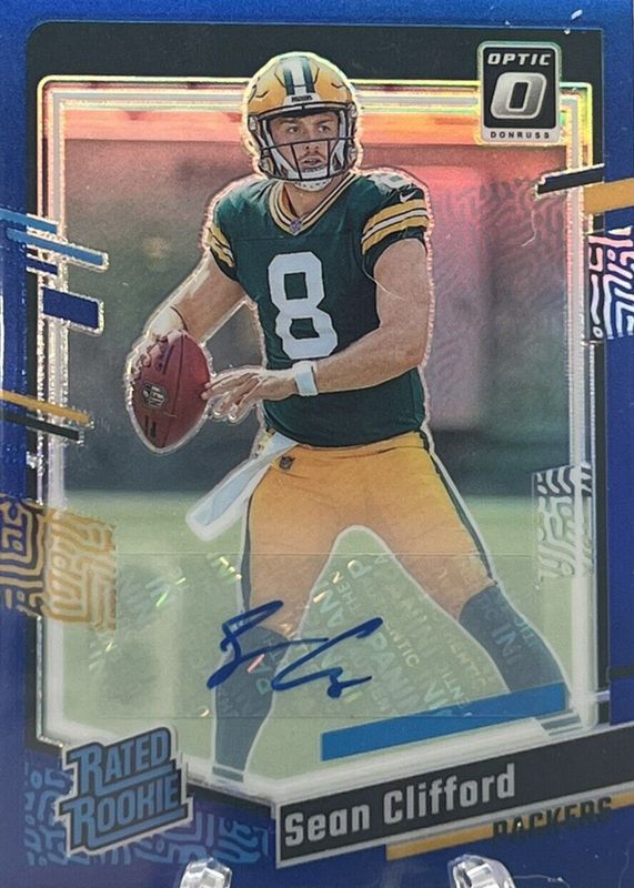 Sean Clifford 2023 Optic #242 Rated Rookie Autographs - Blue /99 Rookie RAW