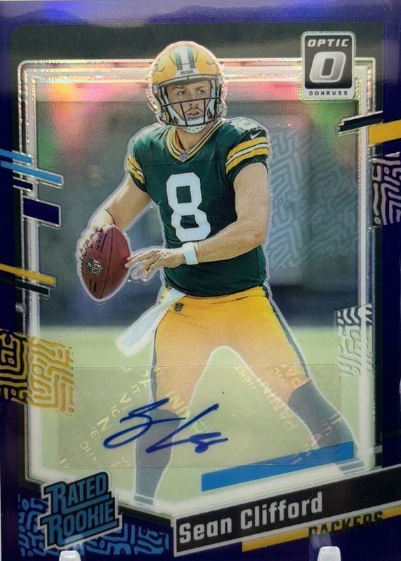 Sean Clifford 2023 Optic #242 Rated Rookie Autographs - Purple /35 Rookie RAW