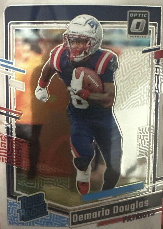 DeMario Douglas 2023 Optic #300 Base Rookie RAW