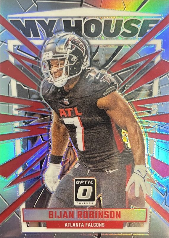 Bijan Robinson 2023 Optic #4 My House Rookie SGC 9