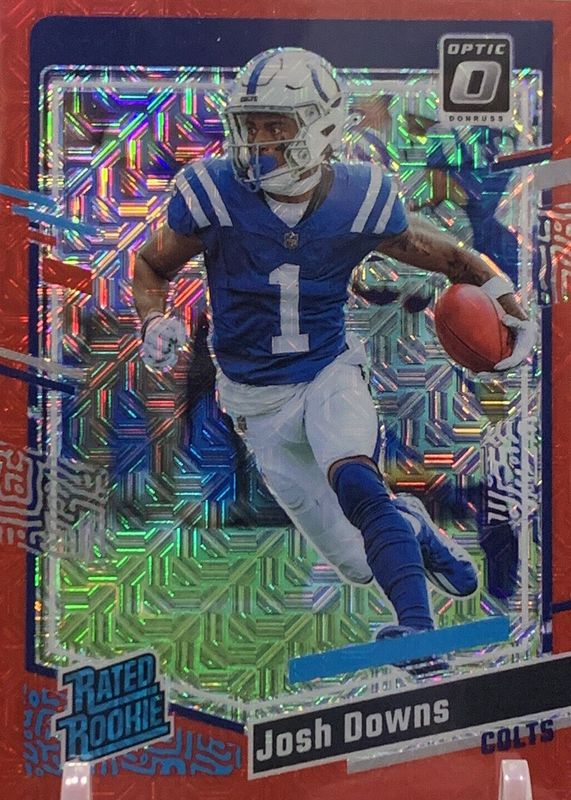 Josh Downs 2023 Optic #248 Red Mojo Rookie RAW